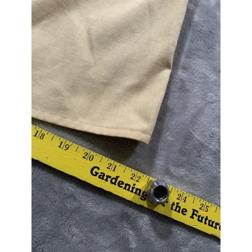 Vintage 70s 80s Levi's Sportswear Safari Utility Shirt Size M Yellow Pockets EUC